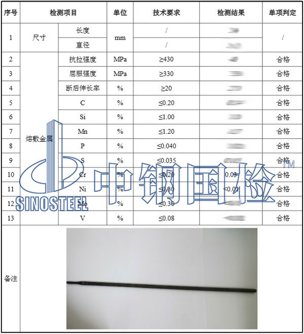 焊條檢測報告結(jié)果數(shù)據(jù)