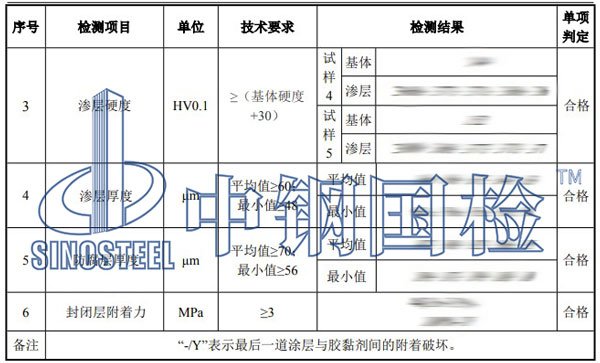 吊籃檢測項目結果