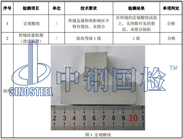 焊接無損檢測(cè)項(xiàng)目結(jié)果